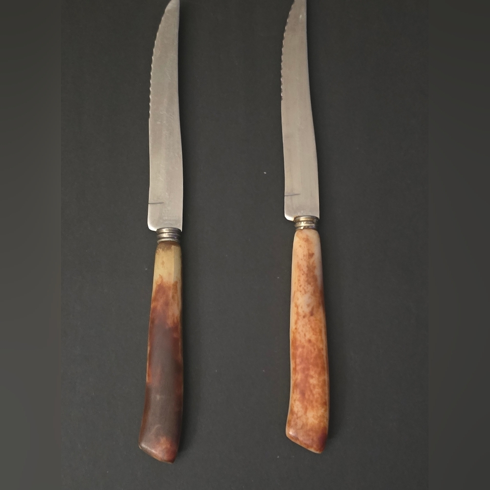 Hollow Ground  Sheffield Stainless Forever Sharp Butterscotch Bakelite Knife